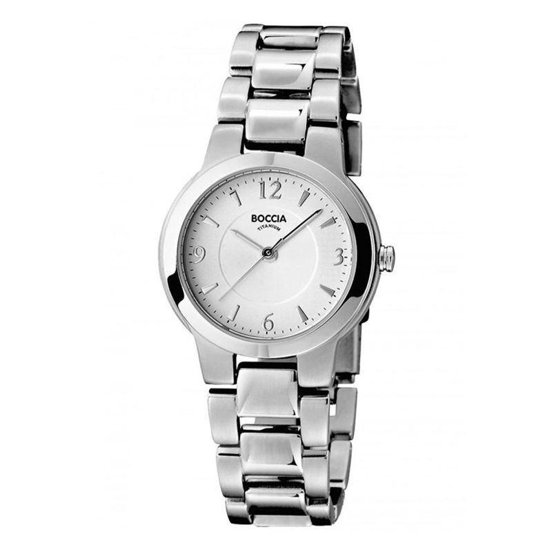 Boccia Titanium Ladies White Face Watch - 3175-01 - Click Image to Close